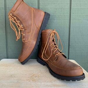 Timberland Attleboro Mid Lace Boot Wheat Full Grain Leather A5YQS Mens Size 12